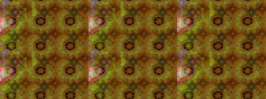 Renkli Bahar Teması eskiz kalıbı. Kahverengi renkli şirin çiçek deseni. Düz Çiçek Elementleri Tasarımı. Raster Modaya uygun kumaş deseni.