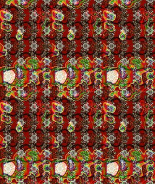 Renkli Bahar Teması eskiz kalıbı. Çiçek deseni. Chichi 'nin kumaş kalıbını çiz. Raster illüstrasyonu. Düz Çiçek Elementleri Tasarımı.