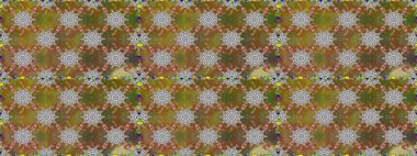 Raster illüstrasyonu. Klasik çiçek tasarımı elementleri. Kahverengi ve gri kıvırcık çiçekler kahverengi ve gri renklerde.