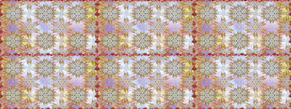 Kusursuz çiçek deseni. Raster illüstrasyonu. Tarafsız ve bej renklerde Asyalı tekstil.