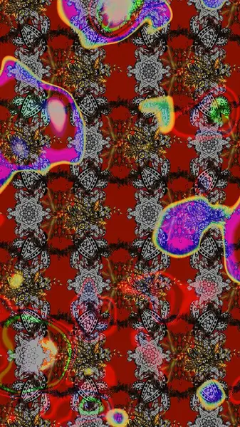 Kırmızı ve gri renkte çiçekler. Raster illüstrasyonu. Küçük çiçekte sevimli çiçek deseni var..