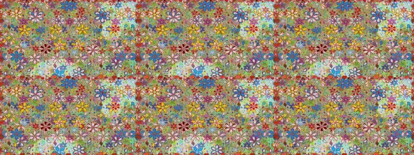 Eski usul. Kumaş, tekstil, duvar kağıdı baskısı için. Kusursuz bir geçmişi var. Tomurcukları çiçek olan sevimli bir çiçek deseni. Raster. Raster illüstrasyonu.