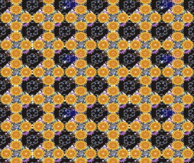 Gri renklerde bahar çiçekleri. Raster illüstrasyonu. Çiçek ve yapraklı karalama şeklinde Raster çiçek deseni.