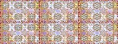 Kusursuz çiçek deseni. Raster illüstrasyonu. Tarafsız ve bej renklerde Asyalı tekstil.