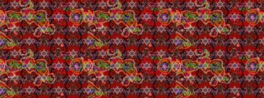 El yapımı çiçek ve bitki koleksiyonu. Eskiz tarzı renklerde. Raster illüstrasyonu. Şirin karalamalı çiçek desenli çizim. Raster illüstrasyonu.