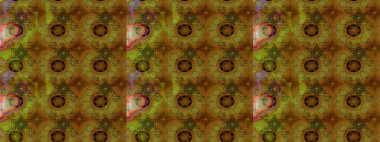 Renkli Bahar Teması eskiz kalıbı. Kahverengi renkli şirin çiçek deseni. Düz Çiçek Elementleri Tasarımı. Raster Modaya uygun kumaş deseni.