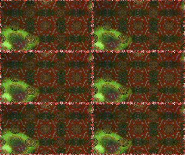 Renkli Bahar Temalı Kusursuz Arkaplan. Düz Çiçek Elementleri Tasarımı. Çiçeksiz desenli arka plan, yaz çiçekleri. Kahverengi ve yeşil renkte çiçekler.