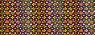 Eskiz arkaplan modeli. Vadinin çiçekleri kahverengi renklerde. Suluboya, elle çizilmiş. Raster - stok.