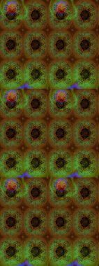 Vadinin çiçekleri kahverengi renklerde. Çiçeksel çizim kalıbının çizimi.