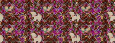 Şatafatlı bahar bahçesi dokusu. Raster illüstrasyonu. Flower eskiz arka planı. Çiçek deseni.