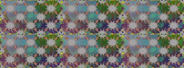 Sınır Kızılderili çiçekli paisley patten. Etnik Mandala havlusu. Kusursuz süs izi. Tebrik kartı geçmişi, boyama kitabı, arkaplan ve tekstil için kullanılabilir. Raster Henna tarzı.