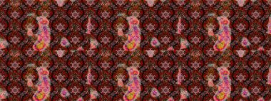 Renkli çiçekler. Raster illüstrasyonu. Küçük çiçekte sevimli çiçek deseni var..