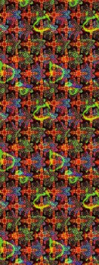 Tekrar eden çiçek arkaplanı, zarif siyah ve kahverengi çiçek duvar kağıdı. Siyah ve kahverengi renkler üzerine çiçek desenli eskiz, el yapımı papatyalar, papatyalar..