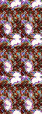 Raster illüstrasyonu. Tarafsız, kahverengi ve gri renklerde bahar çiçekleri. Çiçek ve yapraklı karalama şeklinde Raster çiçek deseni.