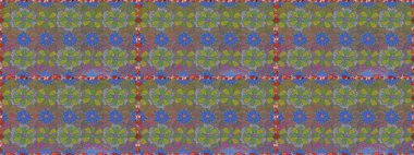 Kabile sanatı boho baskısı, klasik çiçek arkaplanı. Arkaplan dokusu, duvar kağıdı, gri ve yeşil renkli çiçek teması. Soyut etnik raster pürüzsüz desen.