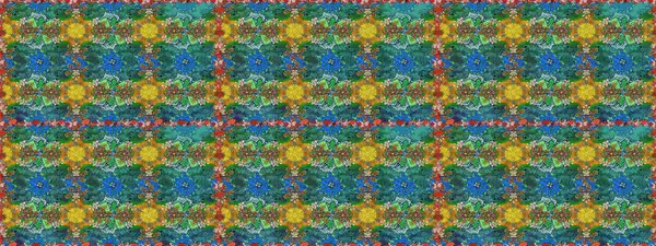 Modern çiçek arkaplanı. Parlak renkli çiçekleri ve yeşil ve mavi renklerde yaprakları olan şaşırtıcı, pürüzsüz çiçek deseni. Moda baskıları için zarif bir şablon. Halk stili.