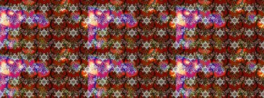 Raster illüstrasyonu. Güzel kumaş deseni. Hoş bir çiçek geçmişi var. Küçük çiçekte çizim deseni.