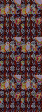 Vadinin çiçekleri gri ve kahverengi renklerde. Raster çiçek desenleri çiziyor..