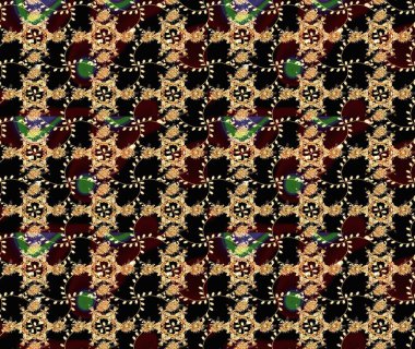 Siyah renkte manzaralı çiçek deseni. Üst manzara, yumuşak stil. Sevgililer günü ve tebrik kartı konsepti için şık bir davetiye. Çiçek kompozisyonu, el boyası, hassas şablon..