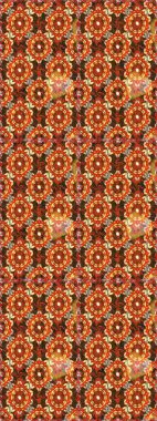 Kahverengi renkte desen. Kına dövmeli süs çiçekleri, altın çıkartmalar, mehndi ve yoga tasarımı, kartlar ve parmak izleri. Raster altın mehndi kusursuz desen.