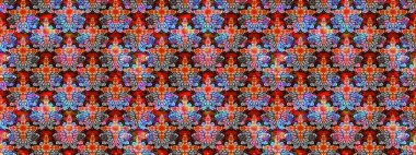 Düz Çiçek Elementleri Tasarım Raster illüstrasyonu. Renkli Bahar Teması eskiz kalıbı. Gri renkli çiçekler. Çiçek eskiz kalıbı geçmişi.