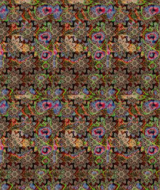 Bej renklerde bahar çiçekleri. Raster illüstrasyonu. Yaprak ve çiçeklerin suluboya resmi, bej renkler üzerine eskiz deseni.