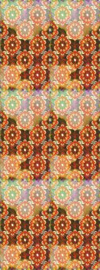 Kusursuz altın desen. Turuncu renklerde altın desenli, altın elementli. Raster doğulu süsü.