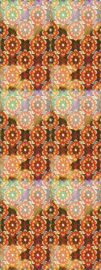 Kusursuz altın desen. Turuncu renklerde altın desenli, altın elementli. Raster doğulu süsü.