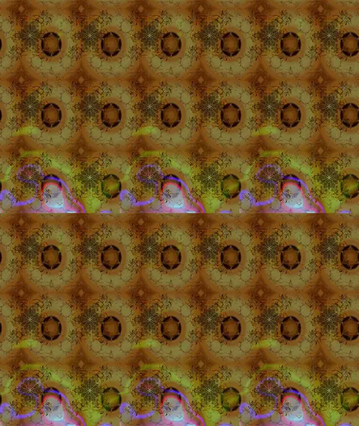 Kahverengi renkli çiçekler. Raster illüstrasyonunda çiçek deseni çizimi.