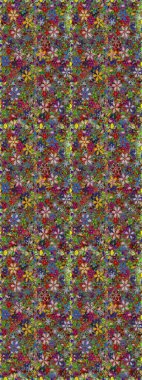 Yaz tema Dikişsiz desen arka plan rengi. Moda kumaş deseni. Düz çiçek öğeleri tasarım. Sevimli çiçek raster deseni.