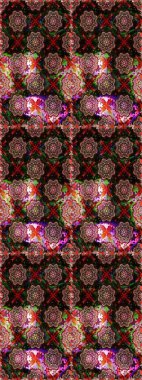 Yumuşak, bahar çiçekli arka plan. Çiçekli karalama şeklinde Raster çiçek deseni. Siyah ve kahverengi renkte çiçekler.