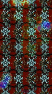 Düz Çiçek Elementleri Tasarımı. Çiçeksel fantezi tasarımı ve parlak bir arka plan çizimi. Renkli Bahar Teması çizim şablonu.