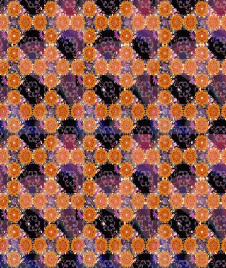 Renkli Bahar Teması eskiz kalıbı. Düz Çiçek Elementleri Tasarımı. Raster Şirin kumaş deseni. Eskiz klasiği.