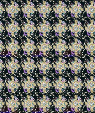 Soyut etnik raster çizim kalıbı. Arkaplan dokusu, duvar kağıdı, çiçek temalı gri renkler. Kabile sanatı boho baskısı, klasik çiçek arkaplanı.