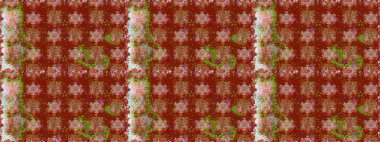 Moda baskıları için zarif bir şablon. Küçük renkli çiçekler. Kırmızı ve kahverengi çiçekli bahar çiçekleri. Motley illüstrasyonu. Küçük çiçekte şirin desenler.