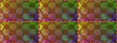 Raster illüstrasyonu. Raster illüstrasyonu. Asya tekstil tarzında. Kusursuz çiçek deseni. Kahverengi ve yeşil renkte çiçekler.