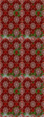 Renkli Bahar Temalı Kusursuz Arkaplan. Kırmızı ve kahverengi renkte çiçekler. Düz Çiçek Elementleri Tasarımı. Çiçeksiz desenli arka plan, yaz çiçekleri..