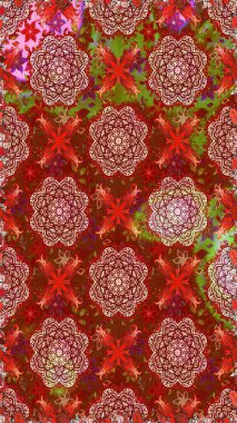 Moda baskısı. Ton halinde. Suluboya desensiz çiçek buketi. Dekorasyon ve tasarım için güzel bir desen. Çiçeğin suluboya çizimlerinin zarif deseni.