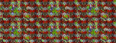 Düz Çiçek Elementleri Tasarımı. Renkli Bahar Teması eskiz kalıbı. Raster illüstrasyonundaki çiçek desenli çizim. Güzel kumaş deseni.