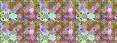 Çiçekli, kusursuz bir arkaplan. Çocuk stili. Düz Çiçek Elementleri Tasarımı. Renkli Bahar Teması Kusursuz Arkaplan.