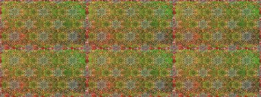 Renkli Yaz Temalı Kusursuz Arkaplan. Düz Çiçek Elementleri Tasarımı. Kahverengi ve yeşil renkli çiçekler. Sevimli çiçek raster deseni.