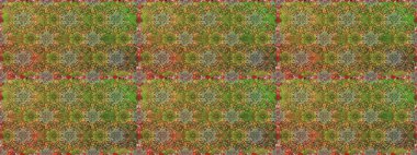 Renkli Yaz Temalı Kusursuz Arkaplan. Düz Çiçek Elementleri Tasarımı. Kahverengi ve yeşil renkli çiçekler. Sevimli çiçek raster deseni.