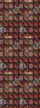 Kahverengi ve kırmızı renkler üzerine çiçek desenli eskiz, el yapımı papatyalar, papatyalar. Tekrarlayan çiçek arkaplanı, zarif kahverengi ve kırmızı çiçek duvar kağıdı.