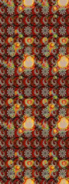 Güzel kumaş deseni. Raster Illustrasyon 'daki Çiçek Deseni' nin son moda çizimi. Renkli Yaz Temalı eskiz kalıbı. Düz Çiçek Elementleri Tasarımı.