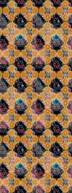 Raster - stok. Sarı çiçekli eskiz deseni, suluboya çiçek deseni, sevimli çiçek, duvar kağıdı, kart veya kumaş için fayanslı.