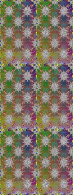 Kusursuz çiçek deseni. Raster illüstrasyonu. Asya tekstil tarzında. Renkli Bahar Temalı Kusursuz Arkaplan. Düz Çiçek Elementleri Tasarımı. Güzel kumaş deseni.