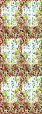 Renkli Bahar Temalı Kusursuz Arkaplan. Düz Çiçek Elementleri Tasarımı. Tarafsız ve bej renkli çiçekler. Sevimli çiçek raster deseni.