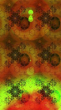 Güzel suluboya çiçekler, parlak resimler ilham verici ve yeşil çiçek desenli eskiz arka planı. Raster..