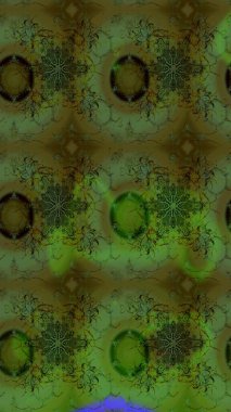 Renklerle. Raster illüstrasyonu. 3D çiçekler, çizim.