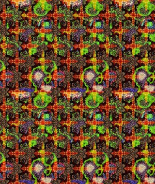 Siyah renkte güzel bir tekstil. Raster illüstrasyonu. Suluboya çiçekli çiçek deseni.